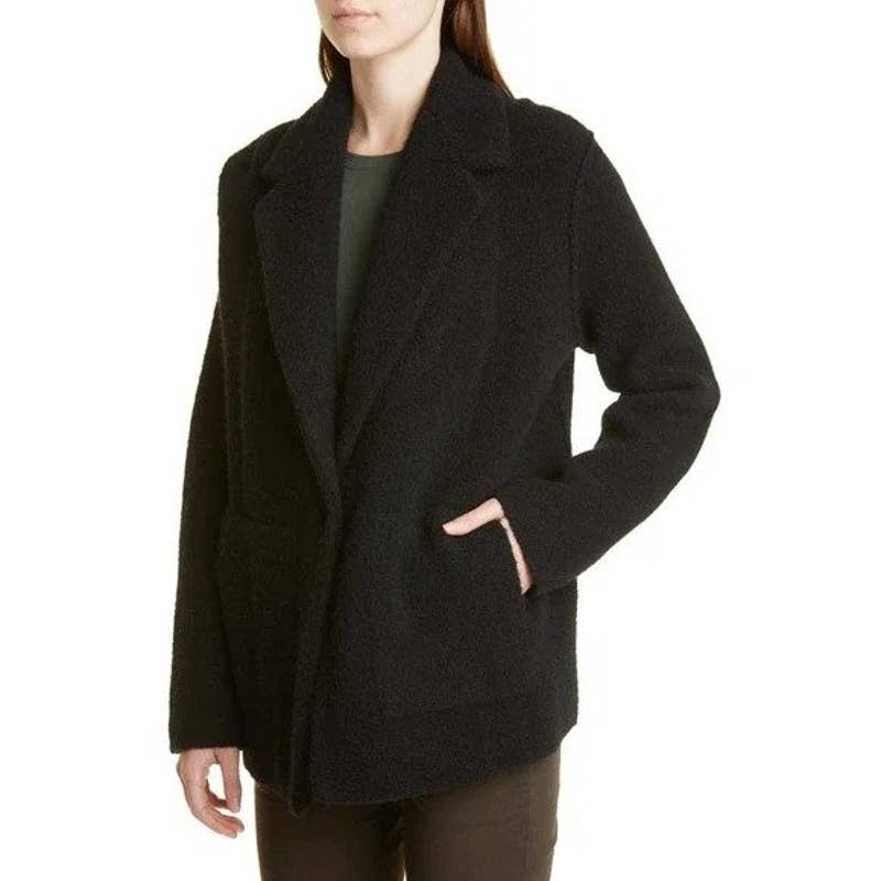 Vince Open Front Cardigan Sweater Long Sleeve Black Women's Size M Nwt